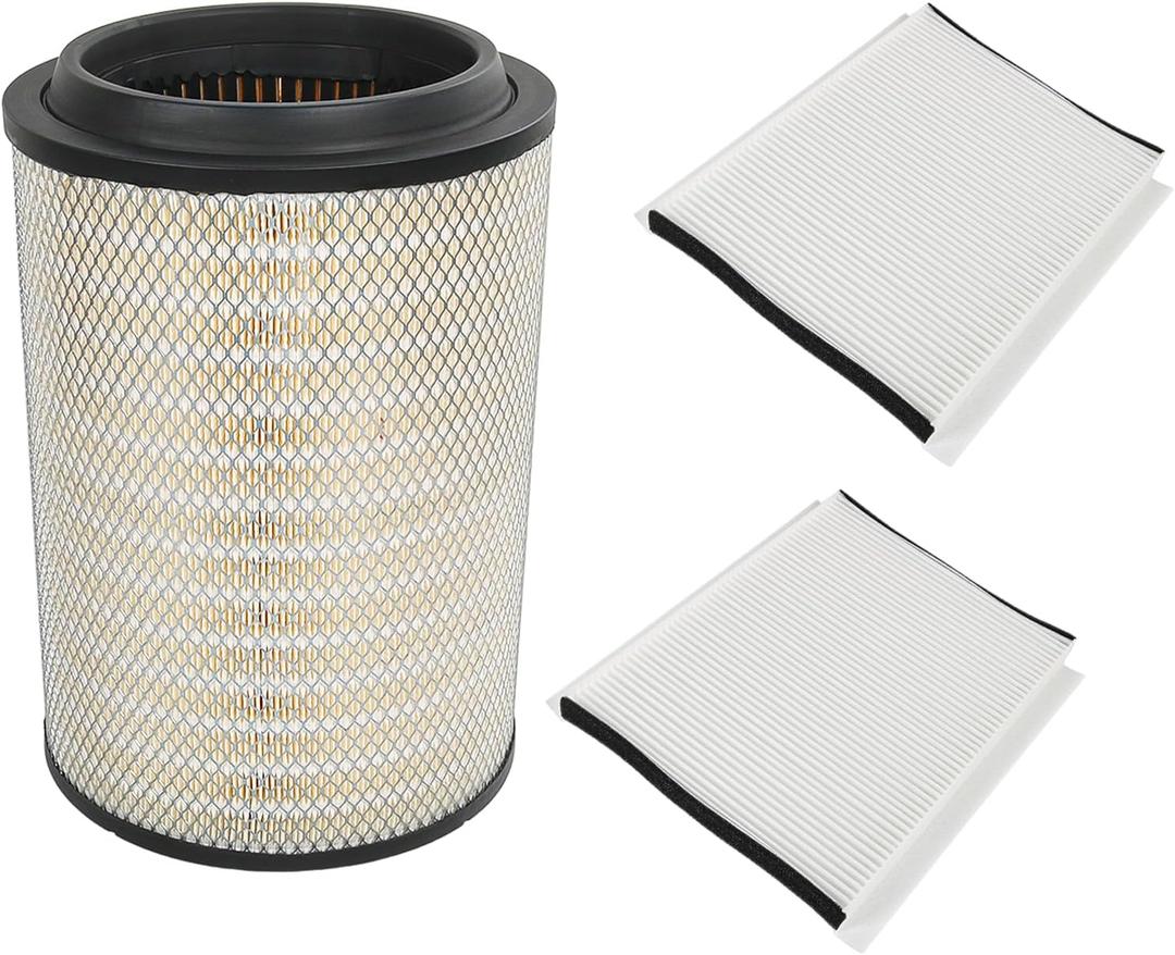 JDMSPEED Engine & 2 Air Filters P606720 P606555 Compatible with Volvo VNL 780 760 860 670 630, VN 780 670, VH VHD VNM D12 D13 D16 Replaces RS4642 LAF9201 AF26405 CAF24000 49084 20411815