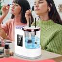Electric Makeup Brush Cleaner Machine with Automatic Cleaning and Drying Functions Portable Makeup Brush for Makeup Lovers