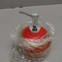 LUANT Bathroom Resin Lotion Soap Dispenser Pump- Perfect for Kitchen Countertops, Decorated for Chrismas, Red and Gold