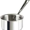 All-Clad D3 Stainless Steel 0.5 Quart Butter Warmer Saucepan- Made in the USA- The Original Bonded Professional Cookware- Oven Safe & Induction Compatible
