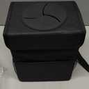 Car Garbage can with lid Leak Proof Vehicle Trash Can 3 Storage Pockets Hanging Waterproof car Trash Bag for SUV Black