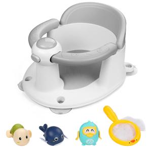 Baby Bath Seat for Babies 6 Months & Up,Infant Bathtub Chair with Suction Cup,Non-Slip,Safe Infant and Toddler Bath Seat for Sitting Up,Baby Bath tub Seat, (Grey)