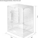 Clear Acrylic Bird Cage for Small Birds, Transparent Display Habitat for Canary, Parakeet - Easy to Clean & Assemble (9x12x15in)