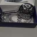 HOPOPRO 7-Setting Handheld Shower Head with Built-in Power Wash, Polished ABS Chrome, 71-Inch Stainless Steel Hose, 360 Rotatable Brass Overhead Bracket, Anti-Leakage Teflon Tape