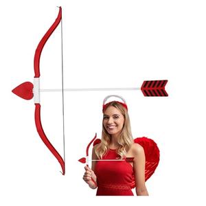 Nicky Bigs Novelties Mini Cupid Bow and Arrow Set, Valentine’s Cupid Costume Accessory Toy Bow & Arrow, Handheld Prop for Party Dress Up