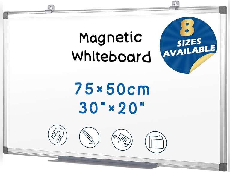 SWANCROWN Magnetic White Board 30 x 20 Inches Dry Erase Board, Hanging Whiteboards for Door, Office, Home, Dorm- Teachers/Students/Family