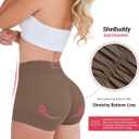 Butt Lifting Panties, Tummy Control Shapewear for Women Compression Underwear Short Lace Butt Lifter Shapewear (Brown, XL)