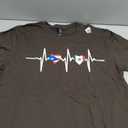 Womens Half Dominican And Puerto Rican Rico Flag DominiRican Heart V-Neck T-Shirt M