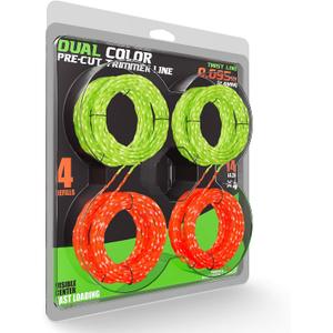 4 Pack AL2420PD 0.095 Replacement Twisted Trimmer Lines Compatible with All EGO 15-Inch String Trimmers, 56 FT Dual Color Pre-Cut Heavy Duty Weed Wacker String for EGO Line Trimmers