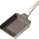 Tamagoyaki Pan,Japanese Omelette Pan, Ceramic Tamagoyaki Egg Pan, Non Stick Rectangle Pan,Small Frying Pan 6 X 7 Inch Black