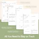 Undated Weekly Planner, 8.5" x 11", Dashboard Layout with Yearly Review, Monthly Calendars, & Weekly To Do List, Spiral Bound Organizer for Work, Study & Life (Green)