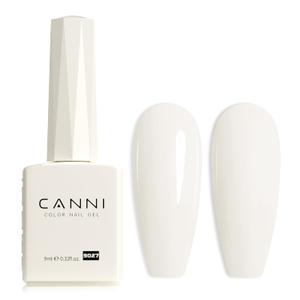 CANNI Milky Gel Nail Polish, 1Pcs White Gel Polish Color High Gloss Soak Off UV Nail Manicure Salon DIY