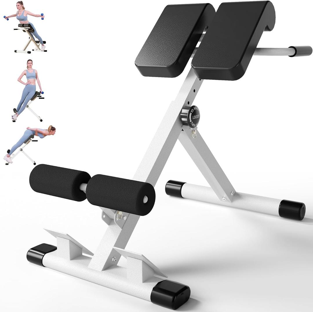Roman Chair, Adjustable Hyperextension Bench for Men & Women