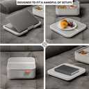 Couch Console Expandable Lap Tray with Armrest, Table for Laptop, Writing, Eating - Great for Car, Travel, Bed- Grey (11.4 x 11.4 x 0.8 inch, Gray)