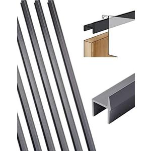 Leinuosen 3 Pcs File Cabinet Rails PVC Hanging Black Document Cabinet Rails for Drawer Sides Letter Size Office File Drawer Holder Organizer Storage, 24 Inches Long(1/2 Inch Wide)