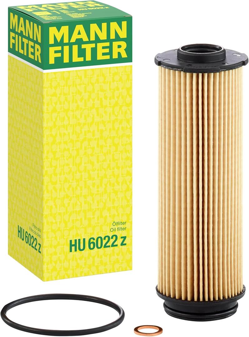 Mann Filter HU 6022 z Cartridge Oil Filter Replacement with Oil Drain Plug Gasket Compatible With BMW 540i, 540i xDrive, 740i, 740i xDrive, 745e xDrive, 840 Series, M Series, X Series, Z4