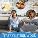 TAFFY'S Steel Wool Pads 0000 for Glass - Extra Fine SteelWool for Cleaning & Polishing - Steel Wool Mice Control (6 Rolls (150g Each))