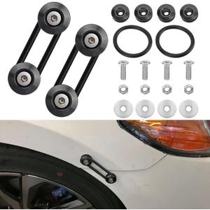 Bumper Trunk Quick Release Front Rear Bumper Fastener Kit  (BLACK)