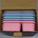 Original Design Lunchable Container Bento Box, 40OZ Large Snack Containers for Adults & Kids with 4 Compartments, 4 Pack Bento Lunch Box with Salad Dressing Containers, Microwave & Dishwasher Safe