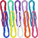 Hawaiian Leis Necklace 50Pcs Tropical Luau Hawaii Flower Lei Theme Party Favors Lais Headbands Holiday Wedding Beach Birthday Decorations I Hawaiian Leis Party Supplies