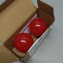 Amazon Basics A19 Red Color Party LED Light Bulbs, 60W Equivalent, 9W Energy Efficient, E26 Standard Base, Non-Dimmable, 10,000 Hour Lifetime, 2-Pack