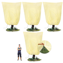 TCBWFY 95x80inches Huge Plant Covers Freeze Protection Frost Cloth for Outdoor Plants,2.82oz/yd² Thickened Winter Tree Covers with Zipper Drawstring,4 Pack Frost Blanket from Wind,Pest and Animal