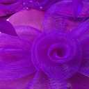 Dressfan Wide Brim Fascinator Derby Hats for Women,20s Detachable Flower Hat with Headband for Derby Church Wedding Tea Party (Purple), X38