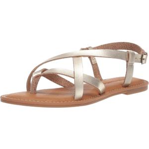 Amazon Essentials womens Casual Strappy Sandal (6.5, Gold)