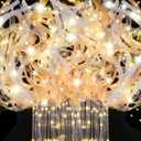 HONLYNE 58 PCS Wedding Wands with Lights,Fairy Wands, LED Silk Fairy Wand with Bells for Wedding Send Off, New Year, Raves, Concert, Birthday