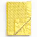 Pro Goleem Baby Soft Minky Polyester Blanket with Satin Backing Baby Gifts for Boys and Girls Pet Blanket for Dogs/Cats/Puppies (Yellow, 30 x 40)