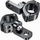 2PCS 360Adjustable ATV Whip Light Mount, Heavy Duty CNC Light Bar Mounting Bracket for Motorcycle Golf Cart Universal 0.875''/1''/1.125''/1.26 Roll Cage