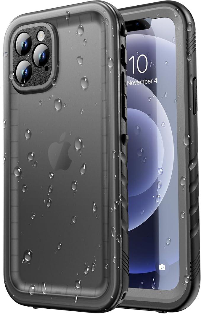 SPORTLINK for iPhone 12 Pro Max Case  IP68 Waterproof Military Protective Full Body Heavy Duty Shockproof 360 Sealed Dustproof with Camera Screen Protector Cover for i Phone 12 Pro Max 6.7" Black