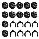 12Pcs Black Self Adhesive Caster Wheels, Stickers Casters Rollers, Kitchen Appliances Casters Wheel with Brake Pads, 360 Free Rotation Swivel Wheel, Ball Casters, Small Furniture Wheel