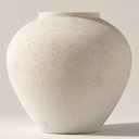 Large White Vase, 11 Inch Wide & 10.6 Inch Tall Round Rustic Iron Vase with Ceramic-Look Stone Texture, Decorative Vase for Flowers, Vases for Centerpieces