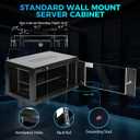 6U Wall Mount Server Rack, 450mm Deep Network Cabinet for Home Lab, 6U-Black
