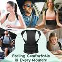 Back Brace Posture Corrector For Men and Women - Bionic System Posture Correctors, Adjustable Full Brace, Shoulder Back Straightener, Neck, Upper And Lower Back Pain Relief L-1 (Black, L)