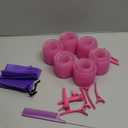 Self grip hair roller set,18 pcs,Hair rollers with hair roller clips and comb,Salon hairdressing curlers,DIY Hair Styles, Sungenol 3 Sizes Rose red Hair Rollers in 1 set