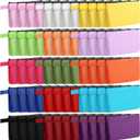 Reginary 60 Pieces 15 Colors Canvas Makeup Bags Bulk Portable Travel Cosmetic Pouch Multipurpose Blank Toiletry Bag with Zipper for Women DIY Craft Valentine's Day Gifts(9.8 x 5 x 2 Inch,Multicolor)