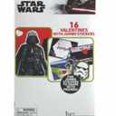 Star Wars 16 Valentines with Jumbo Stickers 2 Pack
