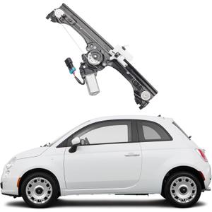 Dasbecan Front Right Passenger Side Window Regulator Assembly w/Motor Compatible with Fiat 500 2012-2019 1.4L Replaces 751-649 68070266AC 68070266AD 68070266AE