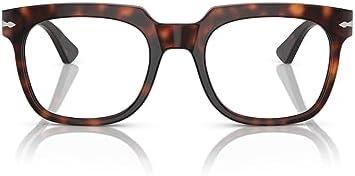 Persol Po3325v Square Prescription Eyewear Frames, Havana/Demo Lens