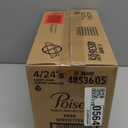 Poise Incontinence Pads & Postpartum Incontinence Pads, 3 Drop Light Absorbency, Long Length, 96 Count (4 Packs of 24)