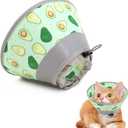 Cat Cone Collar Soft, Comfortable Cat Recovery Collar Pet Cone for Small Large Cats, Lightweight Elizabethan Collar for Cats Kittens After Surgery Prevent from Licking Wounds, Green, M