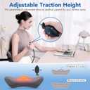 KNQZE Lumbar Support Pillow Adjustable Traction Height with Heating for Lower Back Pain Relief, Memory Foam Back Pillow, Ideal for Office Chair, Recliner, Car Seat, Bed