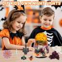 FYHMDC Halloween Light-Up Terrarium Kit for Kids - LED Night Light Birthday Gift for Boys Ages 4 5 6 7 8-12 Year Old - Halloween Toys DIY Arts and Crafts Kit for Kids - Best Presents for Boys