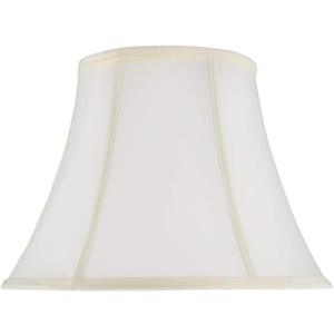 Aspen Creative 30216A Transitional Bell Shaped Spider Construction Lamp Shade, Pearl & Ivory, 7" Top x 13" Bottom x 9-1/2" Slant Height