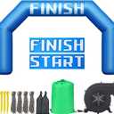Racing 20ft Inflatable Arch with Start Finish Line Banners and Air Blower Blue Hexagon Inflatable Archway Racing Blow up Archway for Race Outdoor Sport Party Advertising Commerce