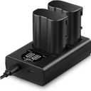 ENEGON EN-EL15C Batteries (2 Pack) and Smart LED Dual Charger Kit for Nikon ZF Z6,Z7 Z8 D7500 D7000, D7100, D7200 D500, D600, D610, D750,D780 D800, D810, D800E, D810A,D850 Digital Cameras