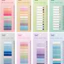 Mr. Pen- Colorful Sticky Tabs, 1600 Pcs, Transparent Page Markers, Annotating Book Tabs (Morandi and Vintage)