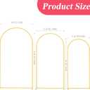 Asee'm Metal Arch Backdrop Stand Set of 3 (7.2FT, 6.6FT, 6FT) Gold Arched Frame for Wedding Ceremony Parties Birthday Baby Shower Garden Balloon Decoration